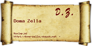 Doma Zella névjegykártya